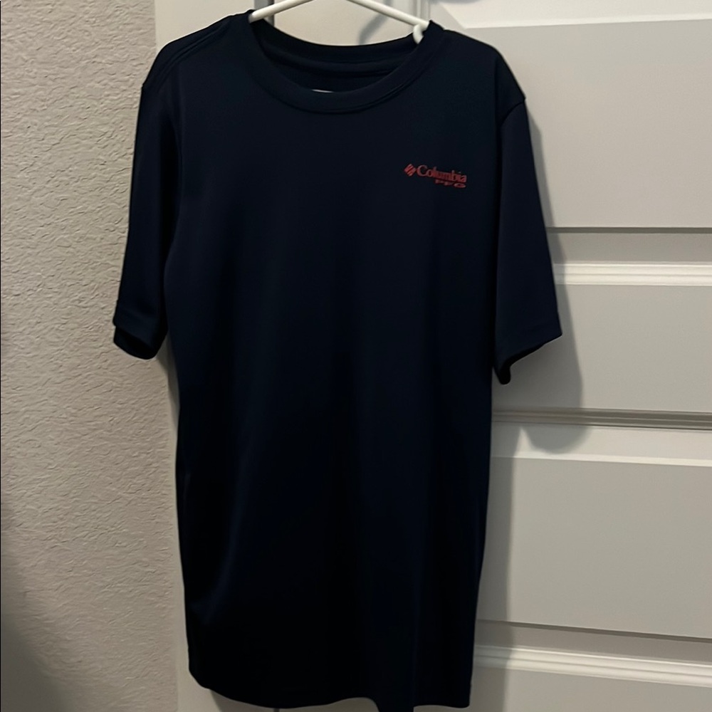 Columbia Blue Short Sleeve Tee Casual Comfort
